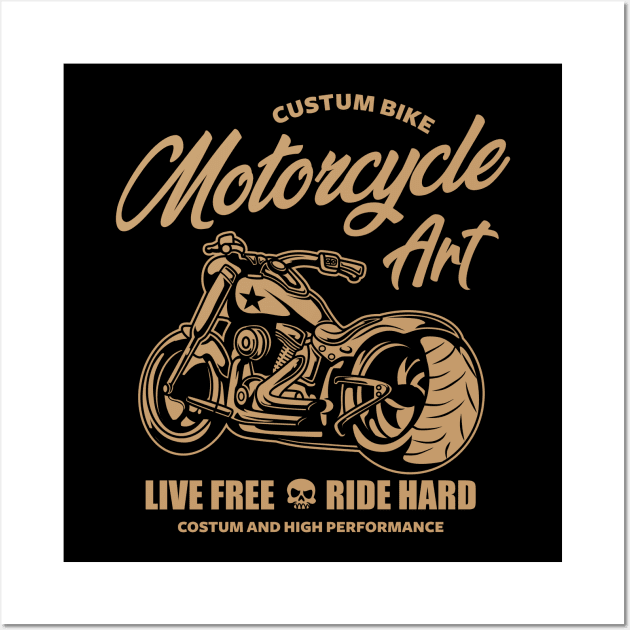 CUSTOM MOTORCYCLE ART Wall Art by beanbeardy